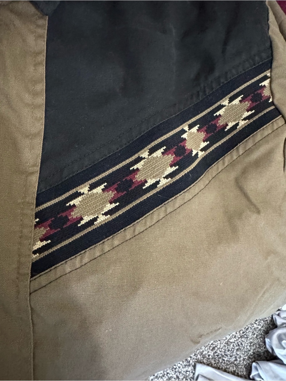 Canyon Guide Bomber Jacket Mens XL Brown Black Southwestern Canvas Workwear - Picture 4 of 4